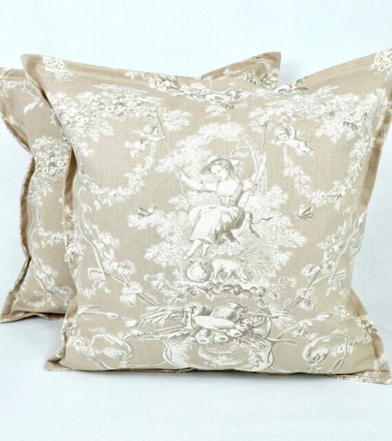 Toile De Jouy French Country Style Fabric Upholstery Fabric - Etsy