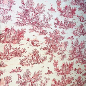 Toile de Jouy fabric, cotton country style fabric for closses