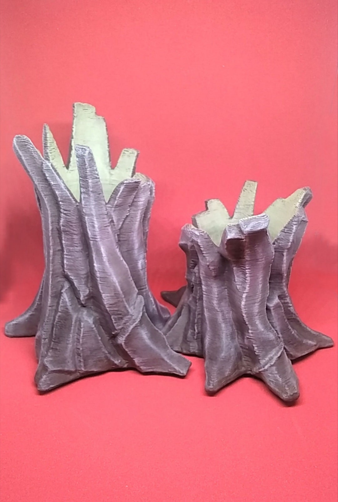 Tree Stump Vases V2short and Tall Pair Etsy