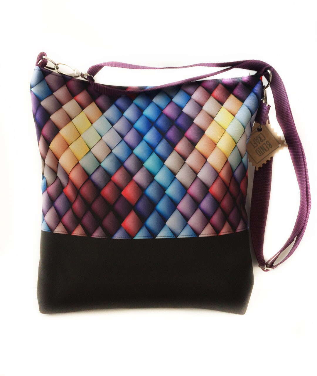 Crossbody Bag Violet Handbag Colorful Tote Bag Etsy