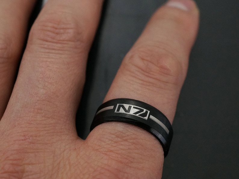 Custom Video Game Ring Mass Effect Ring N7 Combat Suit Etsy