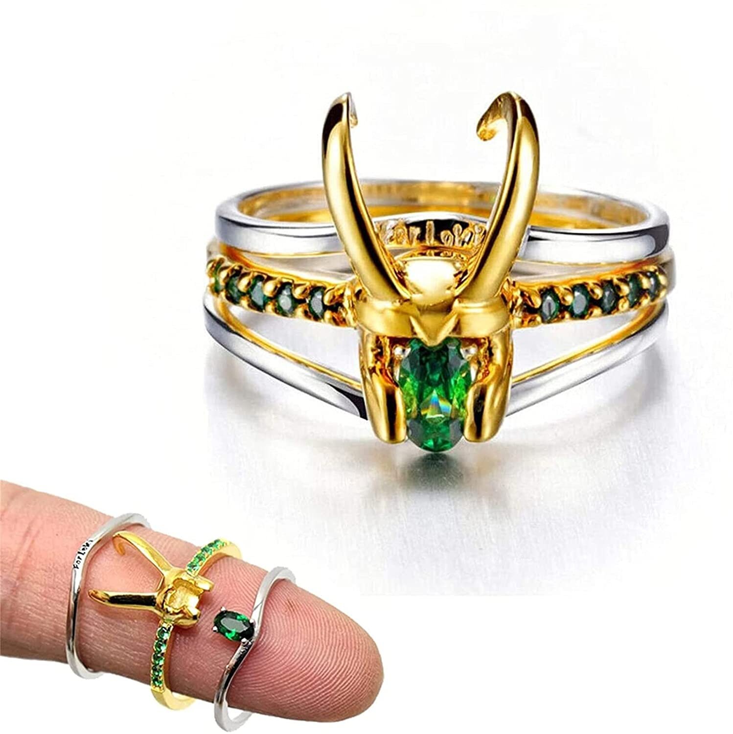 Loki Ring Loki Ring Sterling Ring Avenger Charm Superhero Etsy UK