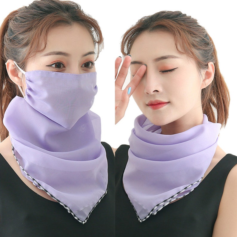 Face Mask Scarf for Women Neck Gaiter Face Mask with Ear Etsy