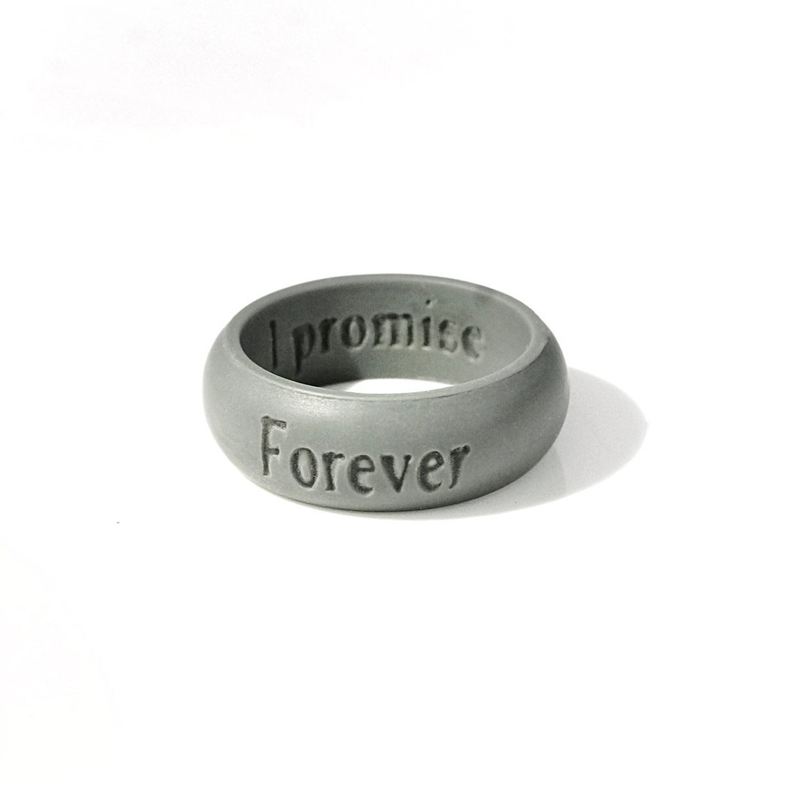 I Promise Forever Ring Personalized Mens Silicone Ring Band Etsy