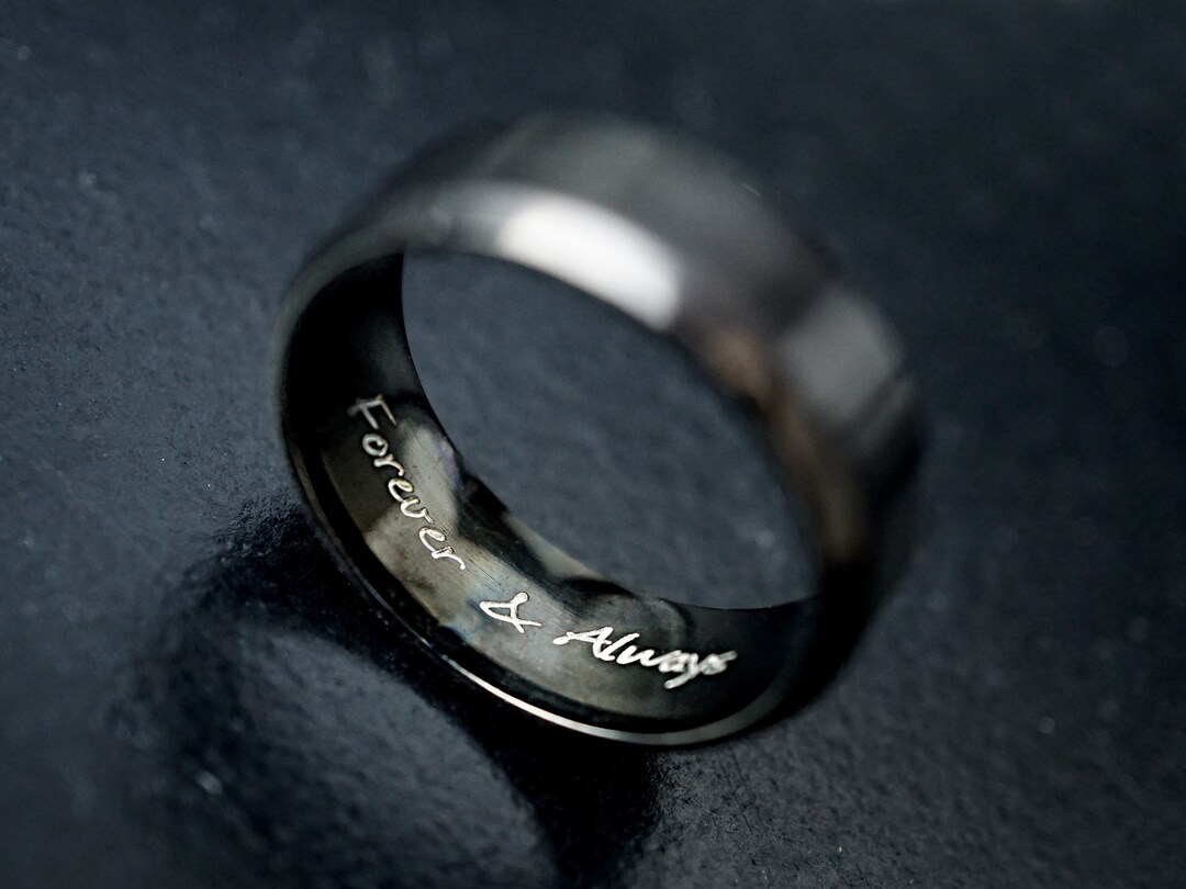 Mens Promise Ring Engraved Inside Etsy