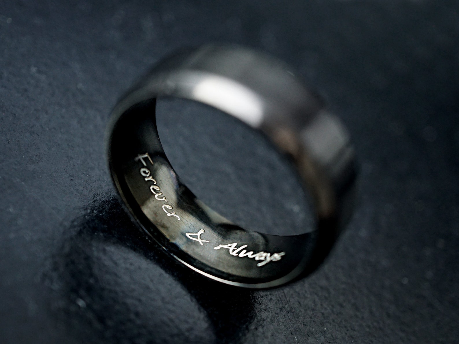 Mens Promise Ring Engraved Inside Etsy