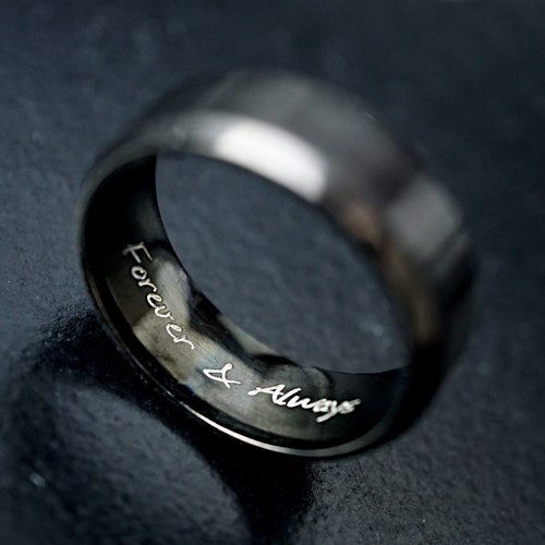 Mens Promise Ring Engraved Inside Etsy