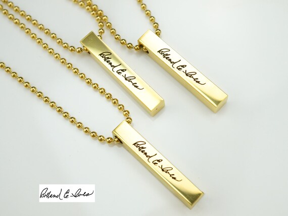 Signature Necklace For Women Gold Signature Name Pendant Actual Signature Jewelry Custom Gift For Wife Weddings Jewelry Valresa Com