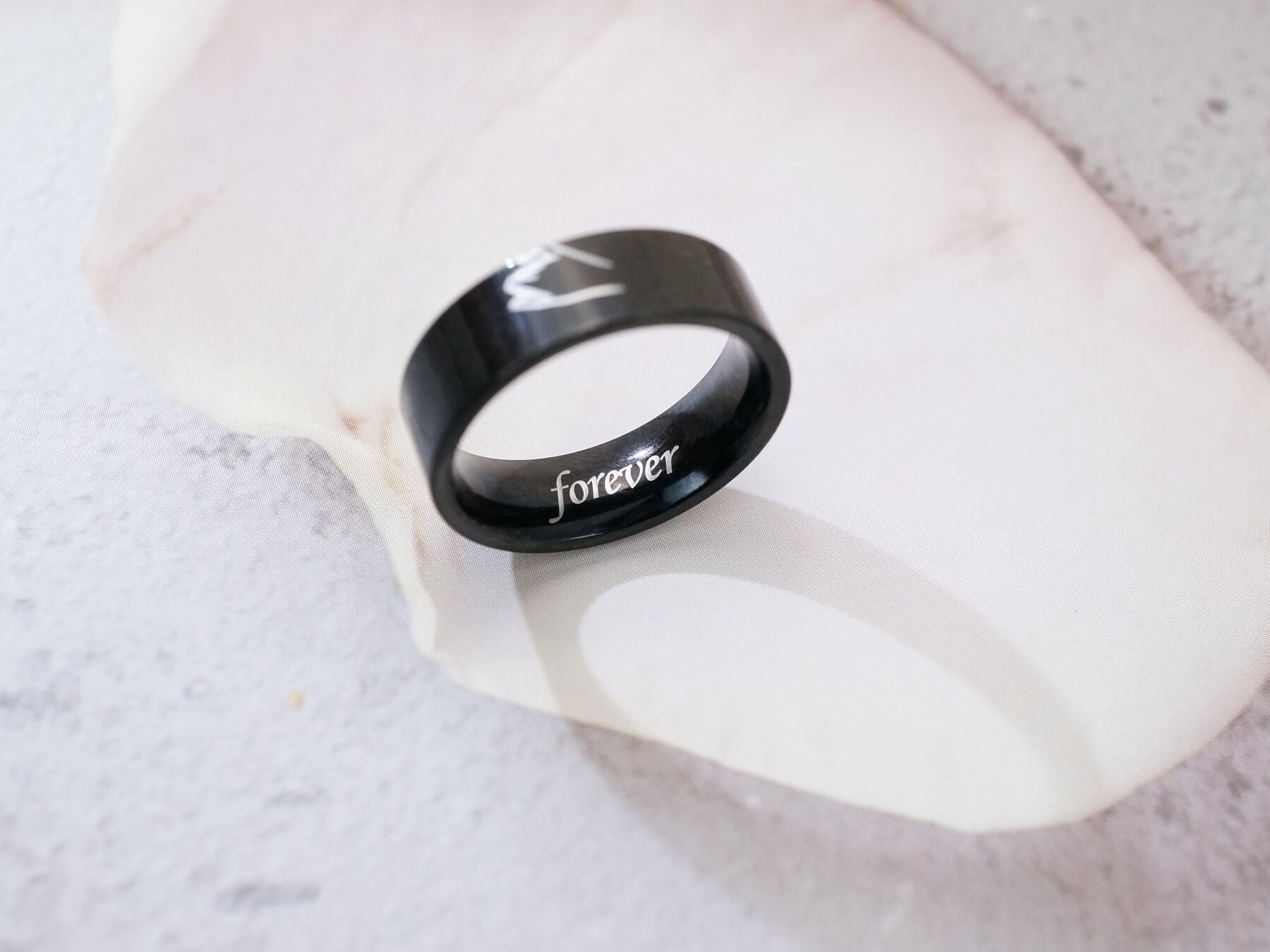 Custom Matching Couple Rings Pinky Promise Rings for Him and - Etsy