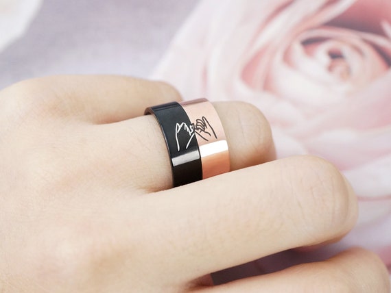 His and sale hers pinky rings