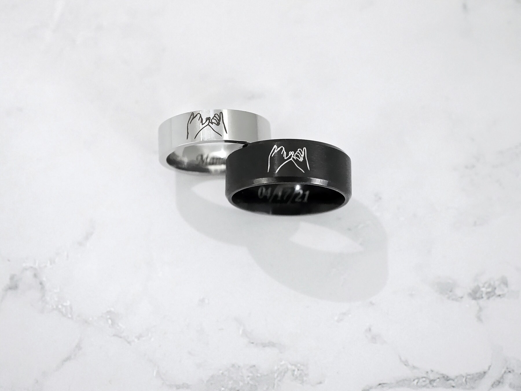 Pinky Promise Rings for Him and Her Pinky Swear Rings for - Etsy