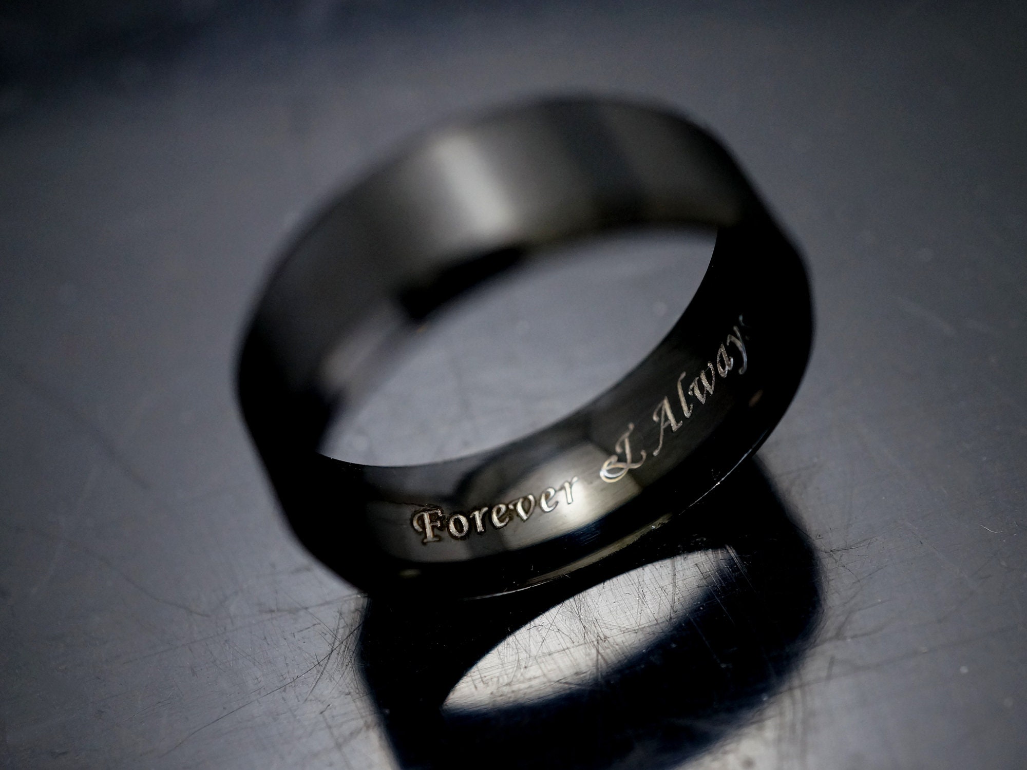Mens Promise Ring Engraved Inside Etsy