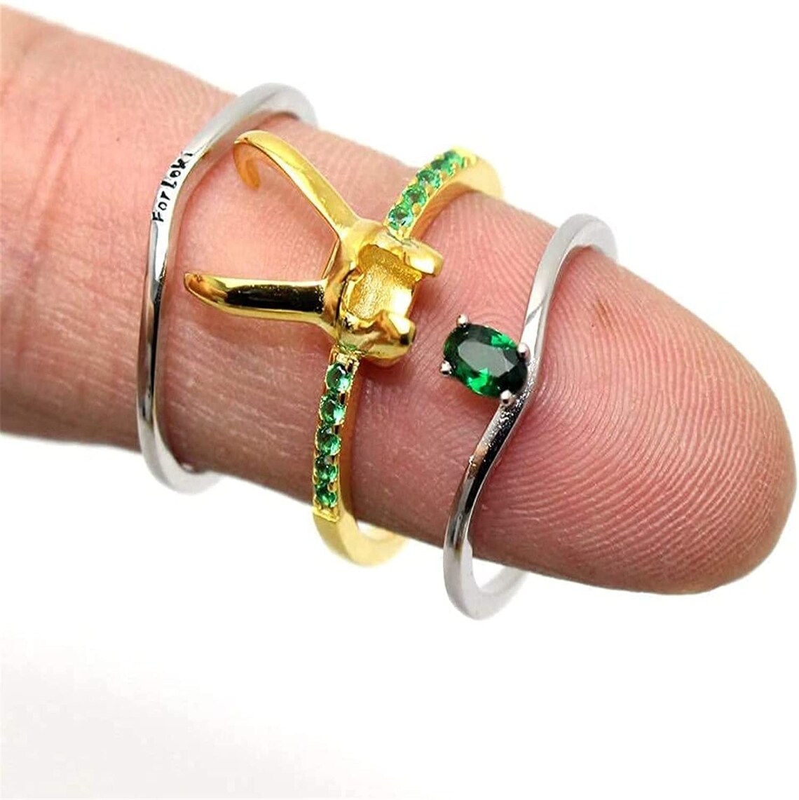 Loki Ring Loki Ring Sterling Ring Avenger Charm Superhero Etsy