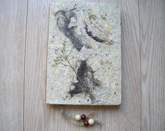 Notebook. A5 with handmade paper. Lined notebook