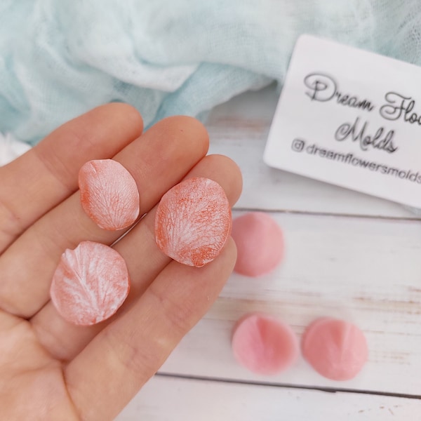 Moules en silicone double face miniatures de pétales de rose pour argile et porcelaine froide, mini veines de pétale de rose, veines de fleurs en sucre, moule Sugarcraft