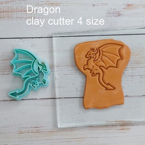 Dragon polymer clay cutters size 50 - 65 mm/ 19 - 25 inch Polymer Clay Earrings Dragon Cutters Polymer clay tools Christmas Clay cutters