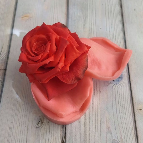 Eine Rosenblüten Silikonform, Rosenblüte Silikonform, Polymer Clay Formen, Kaltporzellan, Zuckerblumen Veneers, Sugarcraft Mould