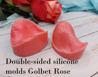 A double-sided silicone molds Goblet Rose petal, Rose petal veiners, clay and cold porcelain molds, Sugar flowers veiners, Sugarcraft Molds