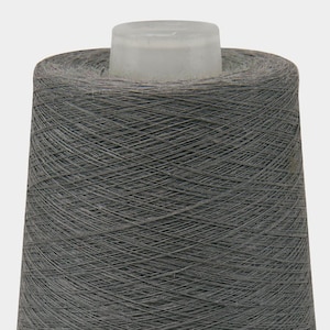 Pure LINEN yarn on cone, 500 g (17.6 oz) | Dark gray 7(10) | Dyed flax yarn | Single or twisted | Made by Siulas, Lithuania