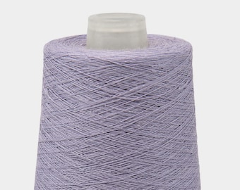 100% linen thread, 500g ( 17.6oz ) cones | lavender color | dyed flax yarn for knitting, crochet, weaving, needlepoint | made by Siulas