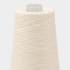 100% linen thread, 500g ( 17.6oz ) cones | cream color | dyed flax yarn for crochet, knitting, needlepoint, weaving