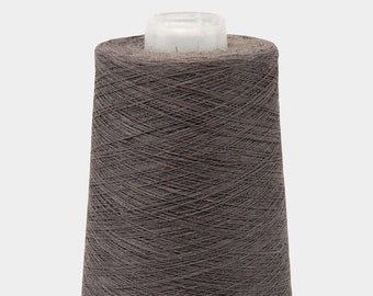 100% linen yarn, 500g ( 17.6oz ) cone | anthracite gray color | dyed flax threads | 1-ply, 2-ply, 3-ply and 4-ply| Made by AB Siulas