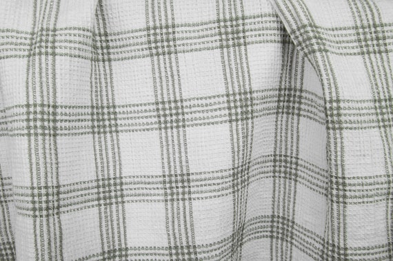 Washed Linen Cotton Check - Black/White Washed Linen Cotton Check - Black/White