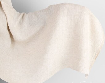 Linen fabric in light sand color | Washed Linen Fabrics | Width 140cm ± 5% | Weight ± 210g / m | Made by Siulas, Lithuania