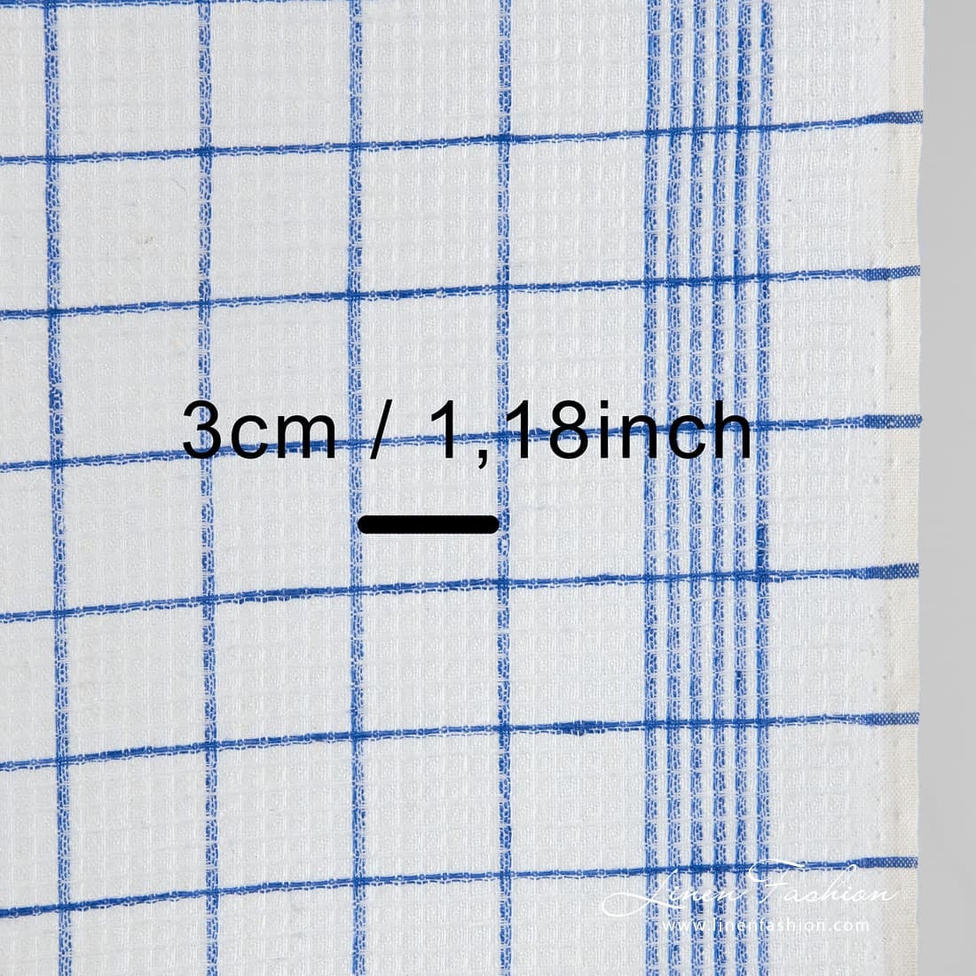 Schmaler weißer Leinenstoff in blauer Reine Leinen Stoff | Etsy