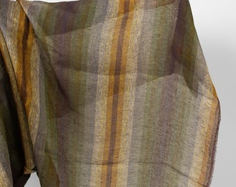 Colourful transparent pure linen fabric | gauze linen | loose weave | Width 150cm | Weight 110g / m (3.241oz / yd) | by Siulas