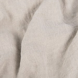 Wide linen fabric in beige | Washed wide linen fabric | Width 295 cm (116&quot;) ±5% | Weight ±160 g/m2 (4.72 oz/yd) | By Siulas Lithuania