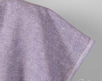 Melange purple linen fabric | Pure Linen Fabrics | Width 115cm (45") | Weight 185g / m (5.46oz / yd) | Made by Siulas, Lithuania