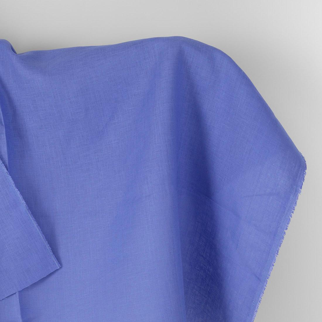 Periwinkle Linen Linen Fabric Plain Deep Periwinkle | Pure Linen Fabric | Width 150 Cm ...