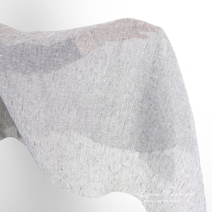 Transparent linen fabric in black and white melange | Pure Linen Fabrics | Width 150cm | Weight 130g / m | made by Siulas, Lithuania
