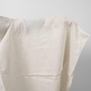 Plain linen fabric in light beige | Pure linen fabric | Width 150 cm (59&quot;) | Weight 125 g/m2 (3.69 oz/yd) | by Siulas