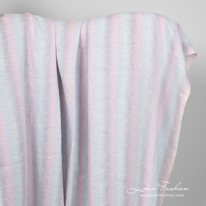 Multicolored linen fabric with lurex, washed | Pure Linen Fabric | Width 145cm ± 5% | Weight± 160g / m2 | Made by Siulas, Lithuania