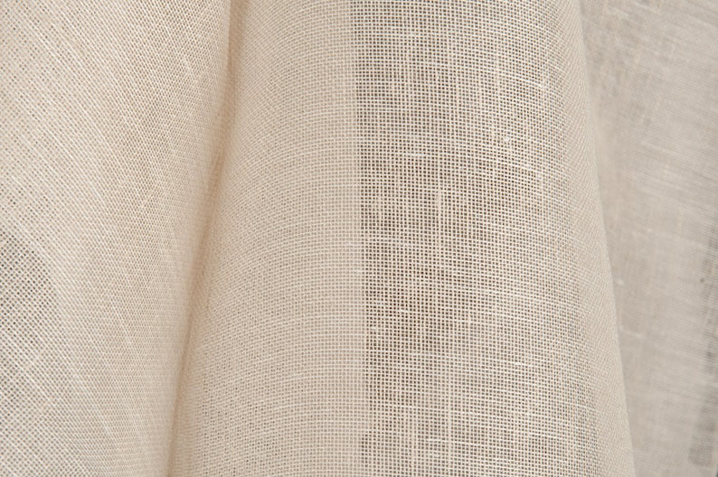 100% Linen Fabric gauze in light beige color width 150cm | Etsy