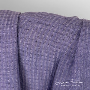 Violet openweave linen fabric | Washed Linen Fabric | Width 145cm(57&quot;) ± 5% | Weight ± 155g / m (4.57oz / yd) | Made by Siulas, Lithuania