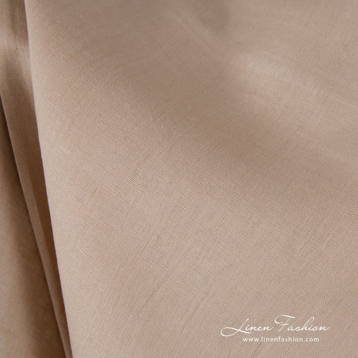 Linen Fabric in Light Sand Colour Pure Linen Fabric Width - Etsy