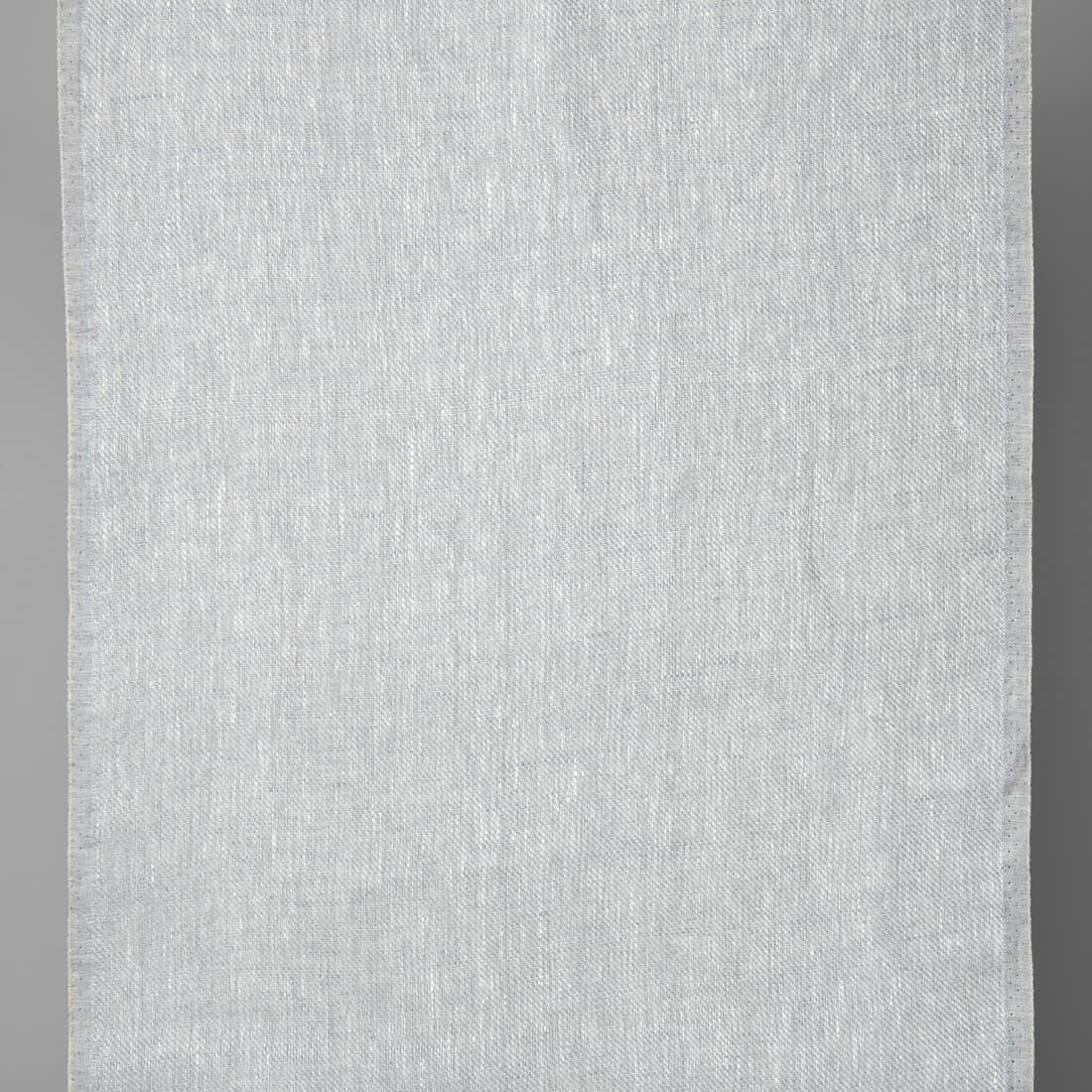 Narrow linen fabric in white-grey melange | Pure Linen | Width 50cm (19.7) | Weight 245g / m (7.23oz / yd) | made by Siulas