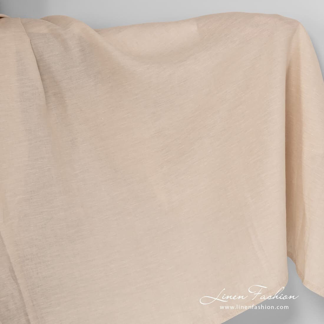 Cream Melange Linen Fabric Pure Linen Fabric Width 150cm Etsy UK