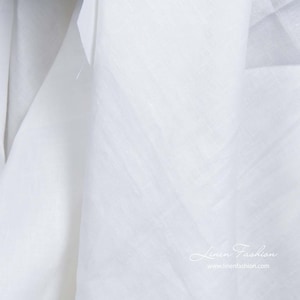Extra wide linen fabric in bright white | wide width linen fabric - 280cm (110″) | weight 160gsm | Made by Siulas, Lithuania