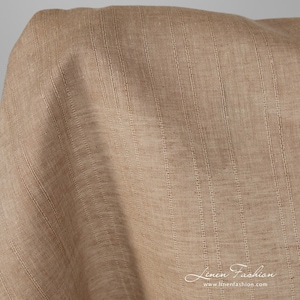 Linen fabric light brown melange | Pure Linen Fabrics | Width 150cm (59&quot;) | Weight 150g / m (4.42oz / yd) | Made by Siulas, Lithuania