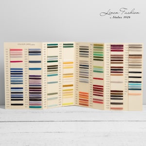 Tarjeta de color 100 % Linen Yarns / Hecho por AB Siulas, Lituania