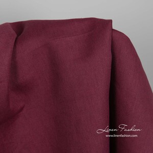 Cherry red linen cotton fabric | Width 180cm(71) | Weight 140gsm(4.13 oz/yd)| perfect for clothing, home textile