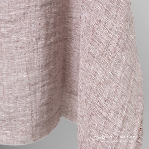Brown linen fabric in melange | Washed Linen Fabric | Width 145cm(57&quot;) ± 5% | Weight ± 155g / m (4.57oz / yd) | Made by Siulas, Lithuania