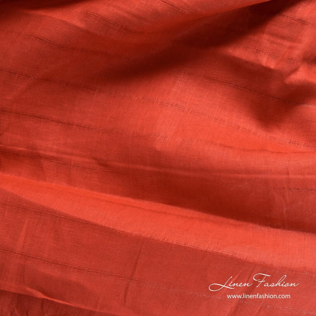 Red Translucent Fabric Red Transparent Linen Fabric | Pure Linen Fabric | Width 180 Cm (71 ...