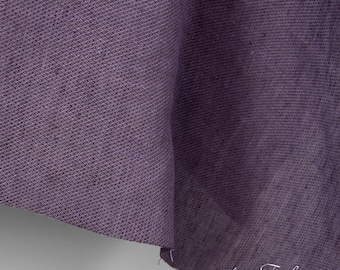 Dark lavender colour linen fabric | Pure Linen Fabric | Width 150cm (59) | Weight 185g / m (5.46oz / yd) | Made by Siulas, Lithuania