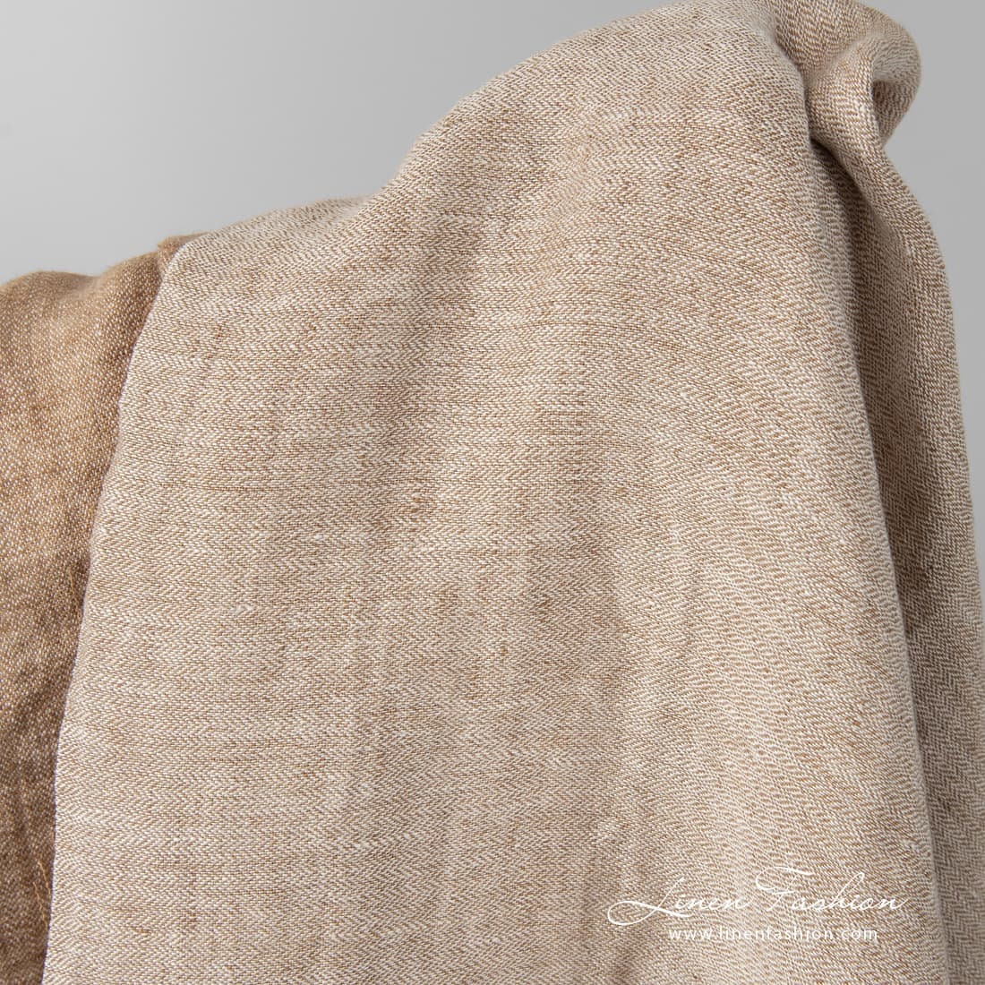 Washed light brown linen fabric Washed Linen Fabric Width Etsy