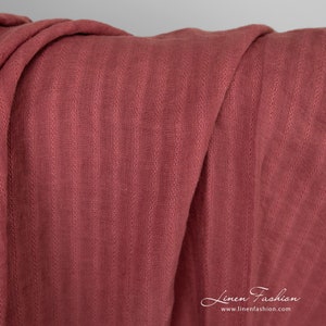 Ruby linen fabric | Washed Linen Fabric | Width 145cm(57&quot;) ± 5% | Weight ± 150g / m (4.42oz / yd) | Made by Siulas, Lithuania